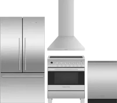 4 Piece Package Includes Refrigerator, Range, Hood And Dishwasher